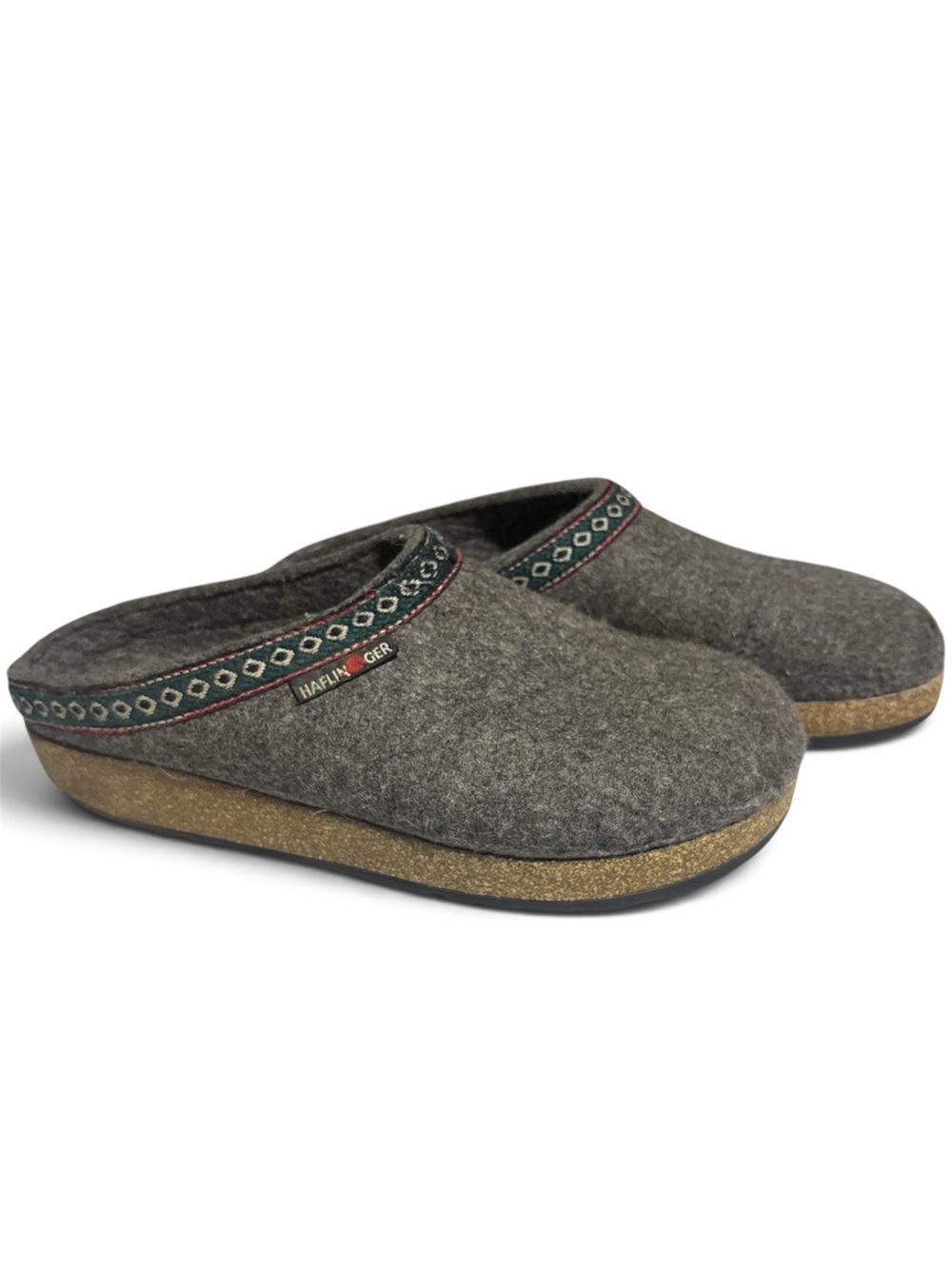 Haflinger GZ Wool Clogs- Grey